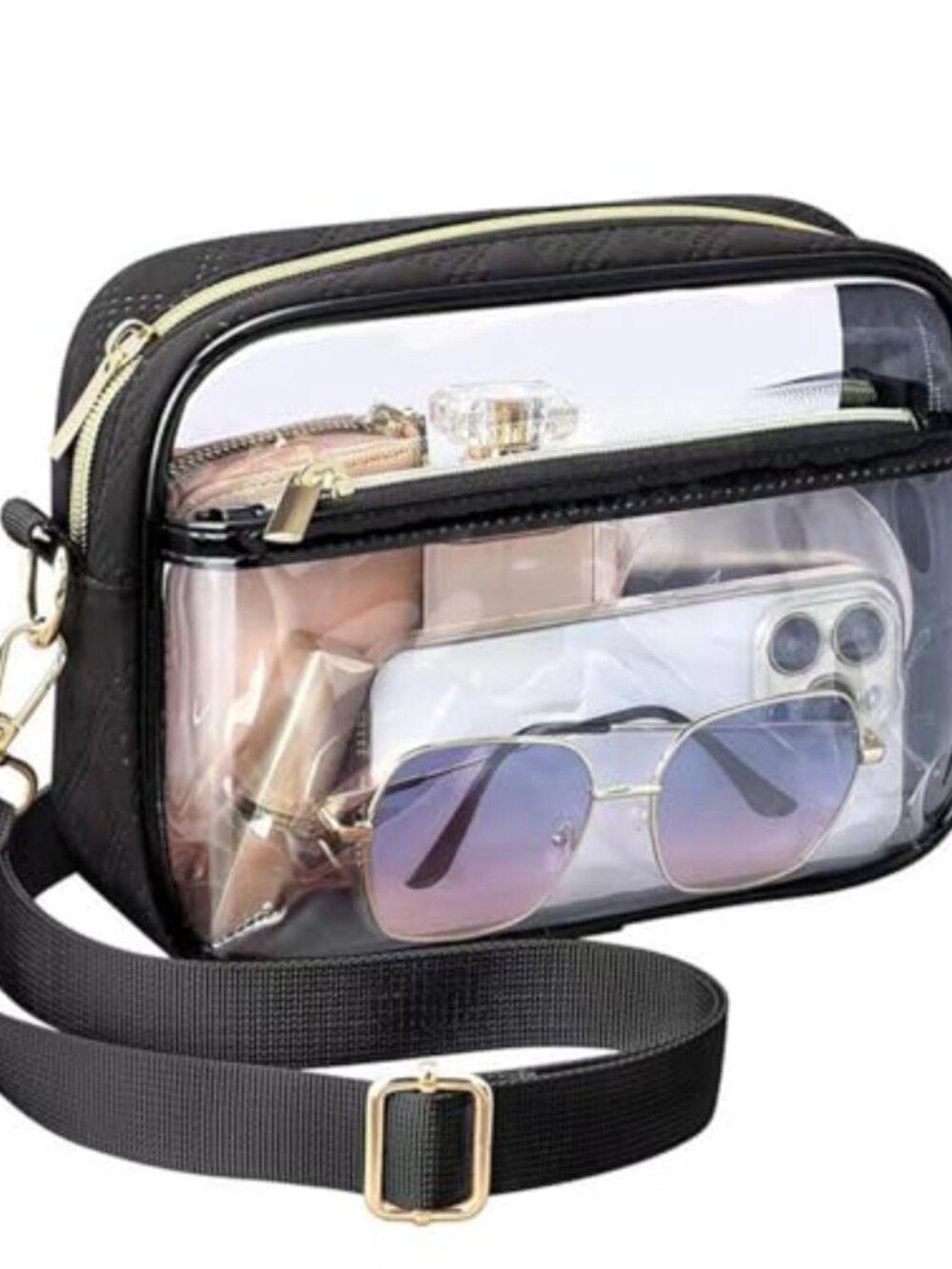 Clear Crossbody Fanny Pack Stadium Approved Adjustable Strap Travel Hiking
